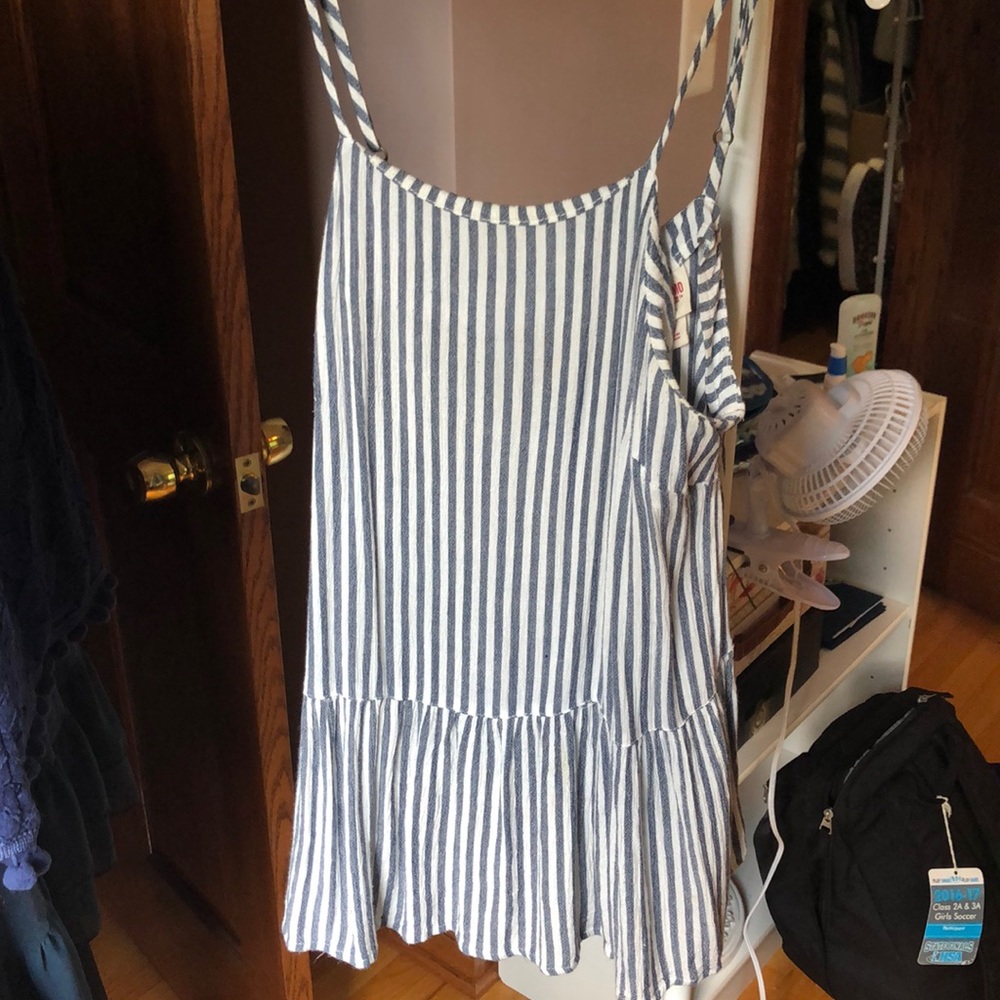 Pinstriped tan top